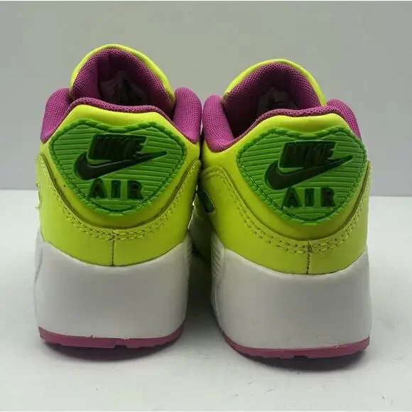 Nike Air Max 90 LTR CW5797-700 Volt Green Pink GS Size 1Y NO LACES - Picture 4 of 8